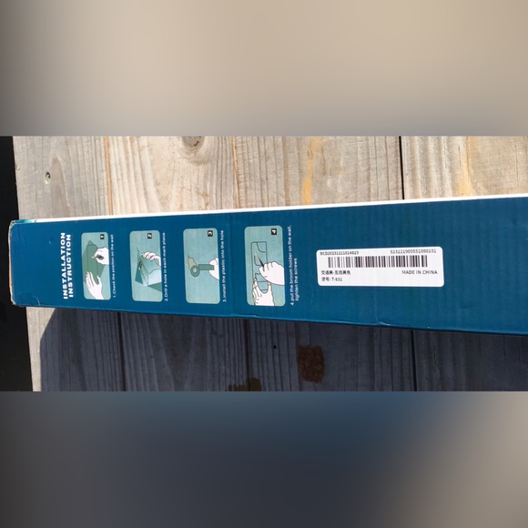 Basics Rectangular Heavy Duty, Wall Mount Storage Broom, Mop Holder - Picture 4 of 4